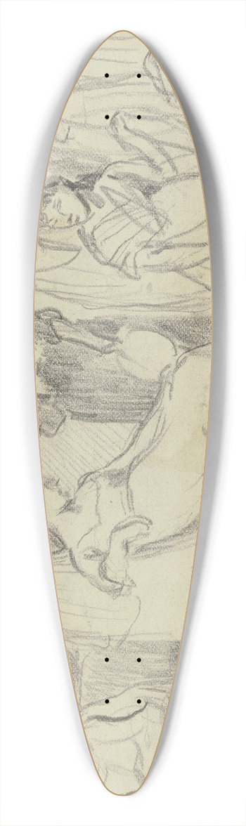 Otto Scholderer - Vorbereitung zum Kostmball 39.3 inch art pintail longboard deck