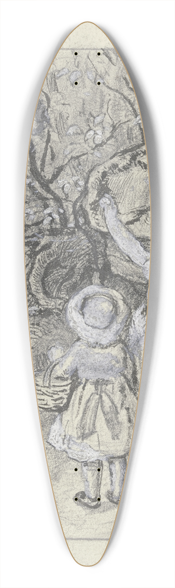 Otto Scholderer - Zwei Kinder an einem Busch 39.3 inch art pintail longboard deck