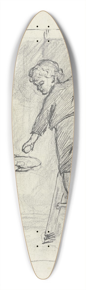 Otto Scholderer - Zwei Kinder beim Eierholen 39.3 inch art pintail longboard deck