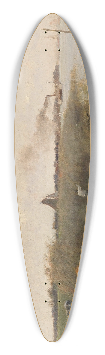Otto von Thoren - Idyllische Flusslandschaft 39.3 inch art pintail longboard deck