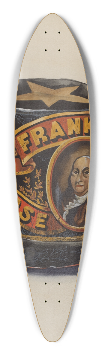 Page Coffman - Firemans Hat 39.3 inch art pintail longboard deck