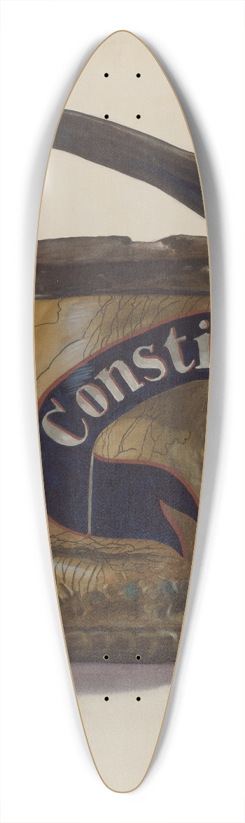 Page Coffman - Leather Fire Bucket 39.3 inch art pintail longboard deck