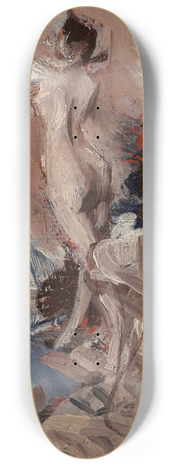 Giovanni Boldini - Nudo femminile con pelle di tigre (Study) 8.25 inch art skate deck