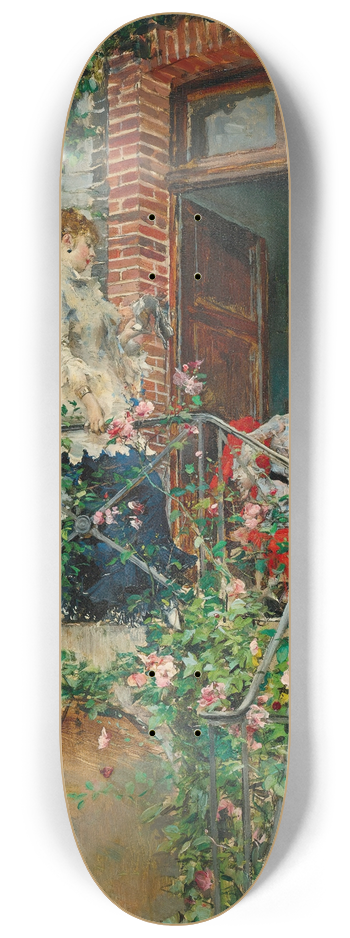 Giovanni Boldini - On the terrace 8.25 inch art skate deck