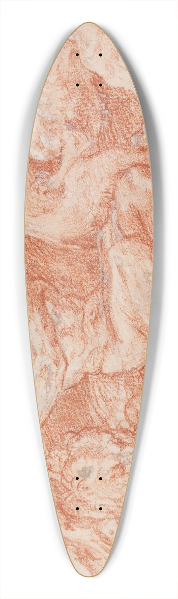 Parmigianino - Daniel in the lions den 39.3 inch art pintail longboard deck