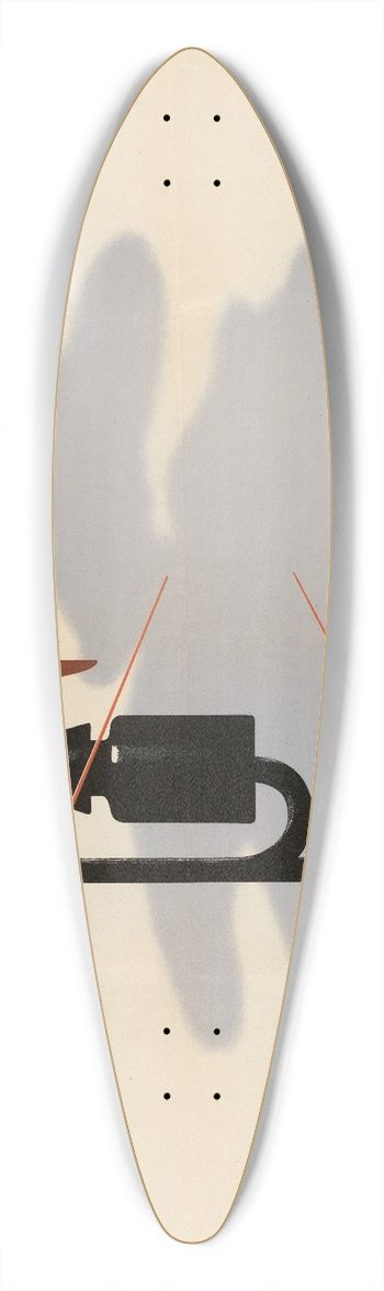 Pat Keely - Telephone Line Time is Precious  Keep Your Talks Short 39.3 inch art pintail longboard deck