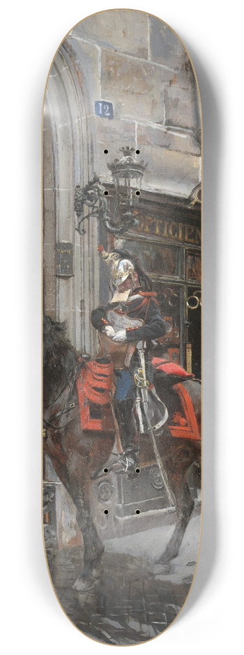 Giovanni Boldini - The Dispatch-Bearer 8.25 inch art skate deck
