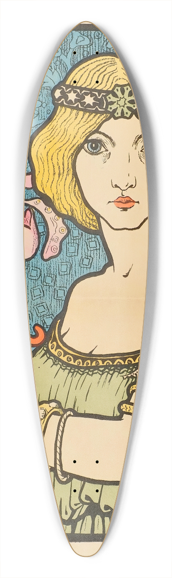 Paul Berthon - Salon des Cent 39.3 inch art pintail longboard deck