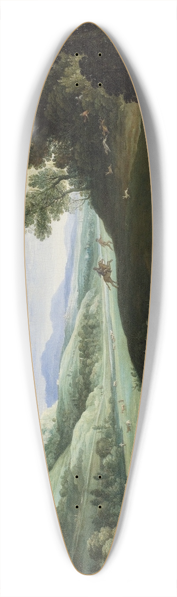 Paul Bril - Landscape with Hunters 39.3 inch art pintail longboard deck