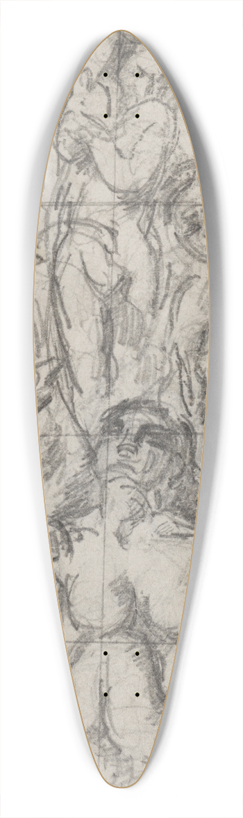 Paul Czanne - Cinq baigneuses 39.3 inch art pintail longboard deck