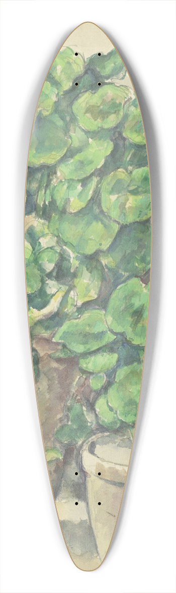 Paul Czanne - Geraniums 39.3 inch art pintail longboard deck