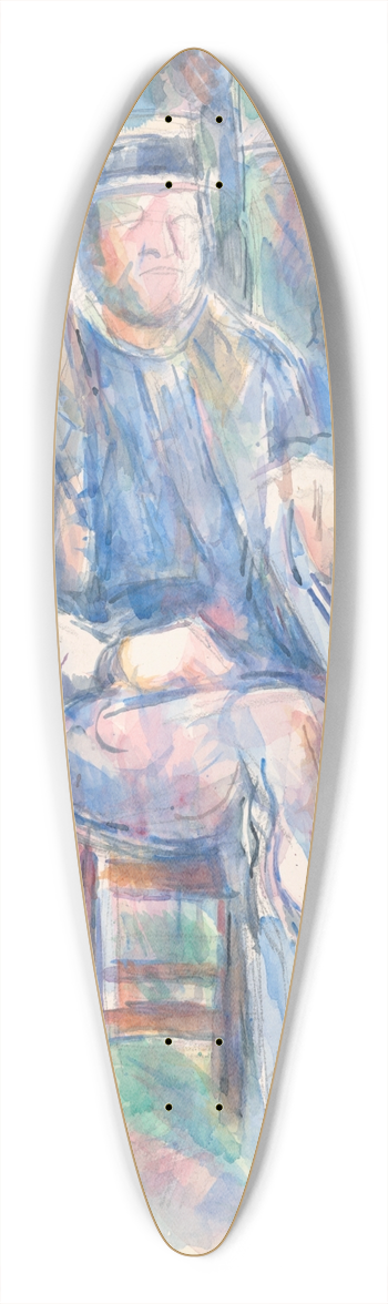 Paul Czanne - Man Wearing a Straw Hat 39.3 inch art pintail longboard deck