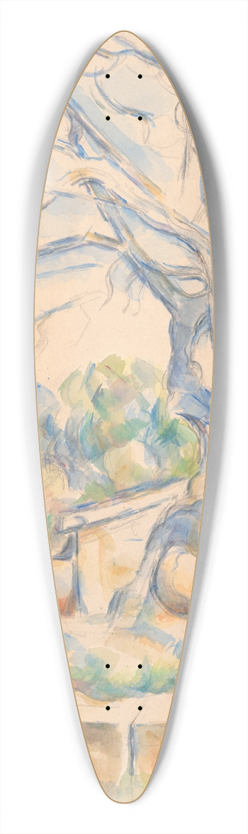 Paul Czanne - Pistachio Tree at Chteau Noir 39.3 inch art pintail longboard deck