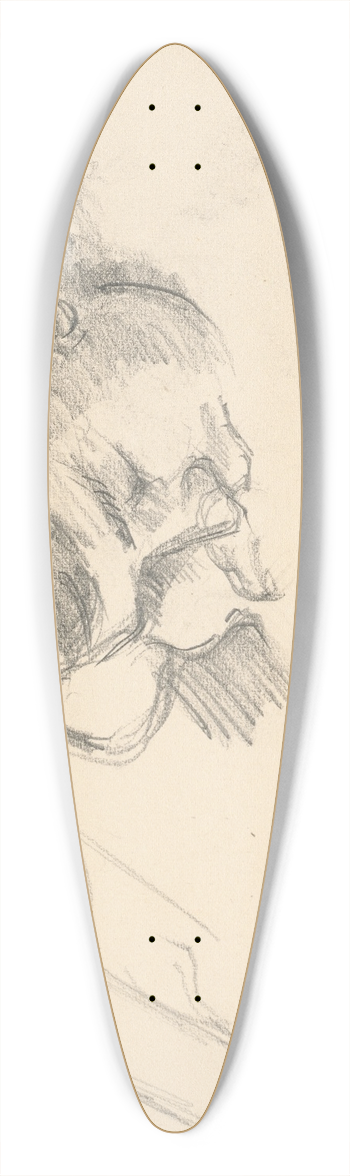 Paul Czanne - The Artists Son Reading 39.3 inch art pintail longboard deck
