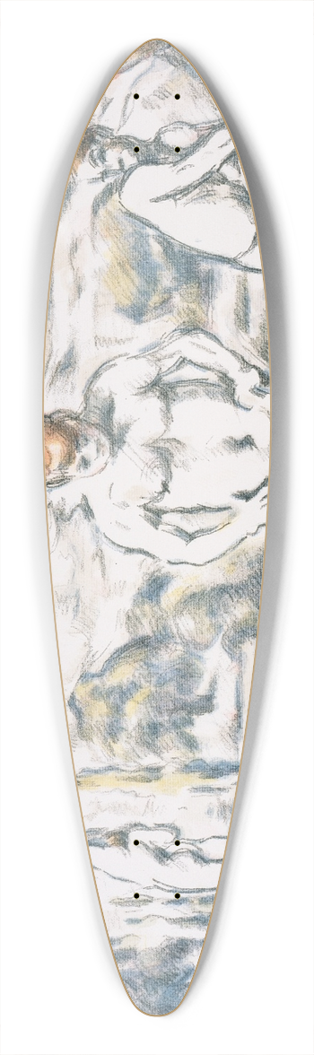 Paul Czanne - The Bathers 39.3 inch art pintail longboard deck