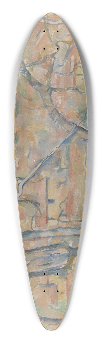 Paul Czanne - Trees and house, Provence 39.3 inch art pintail longboard deck