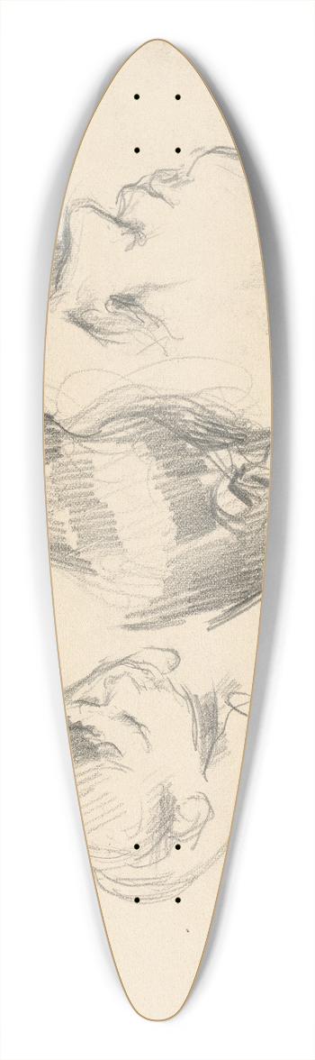Paul Czanne - Two Heads 39.3 inch art pintail longboard deck