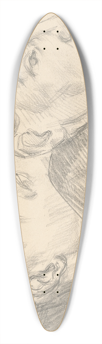 Paul Czanne - Two Heads 39.3 inch art pintail longboard deck