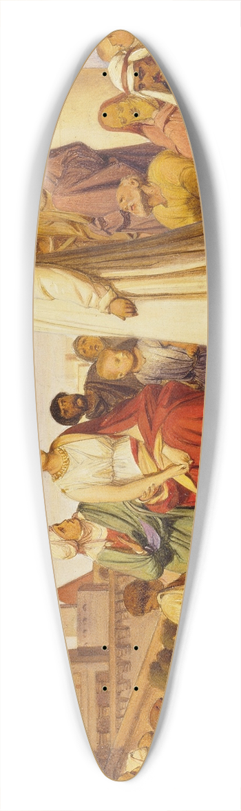 Paul Delaroche - The Conversion of Saint Mary Magdalene 39.3 inch art pintail longboard deck