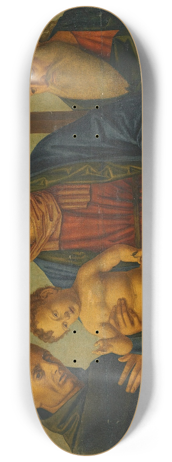 Giovanni Di Niccol Mansueti - A Sacra Conversazione; The Madonna And Child With Saints Francis And Andrew 8.25 inch art skate deck