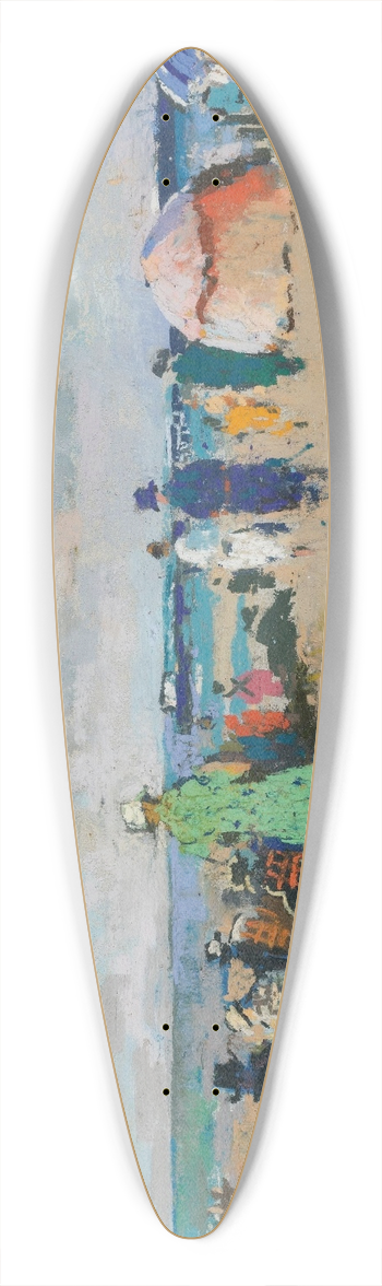 Paul-Elie Gernez - Scene De Plage, Trouville 39.3 inch art pintail longboard deck