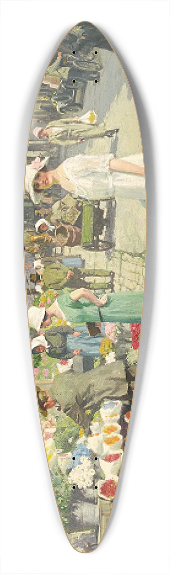Paul Fischer - Damer, Der Kber Blomster P Amagertorv 39.3 inch art pintail longboard deck