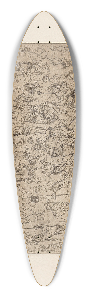 Paul Gangolf - Das Hindudorf 39.3 inch art pintail longboard deck