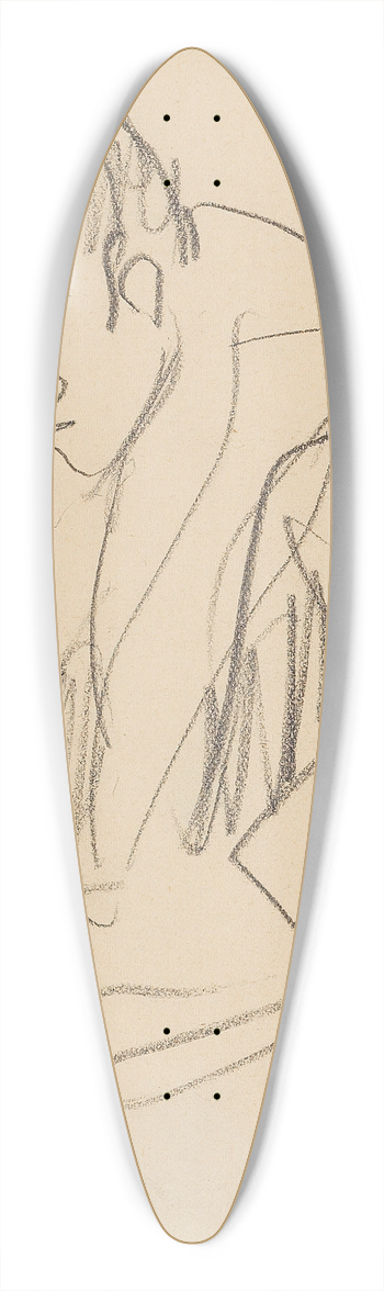 Paul Gangolf - Figur von der Seite 39.3 inch art pintail longboard deck