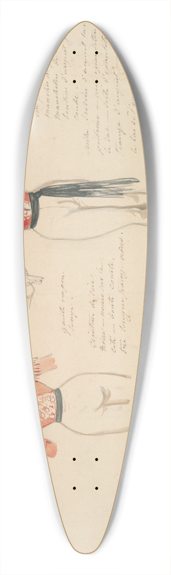 Paul Gavarni - Costume Study for Male Gypsy inZingaro 39.3 inch art pintail longboard deck