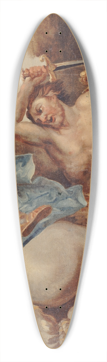 Paul-Jacques-Aim Baudry - tude de cheval et de cavalier tomb, daprs Le Brun 39.3 inch art pintail longboard deck