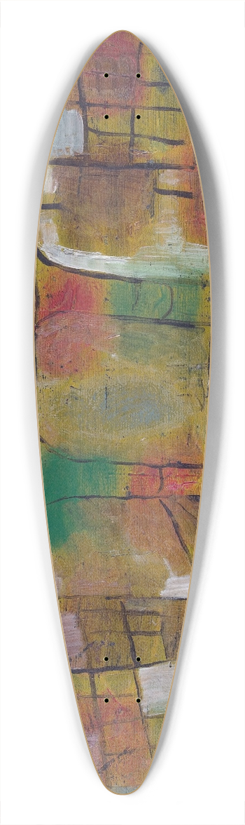 Paul Klee - Baum und ArchitekturRhythmen (Tree and ArchitectureRhythms) 39.3 inch art pintail longboard deck
