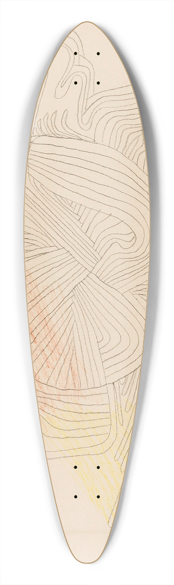 Paul Klee - Beschwingter Tanz 39.3 inch art pintail longboard deck
