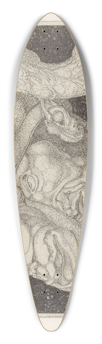 Paul Klee - Comedian (Invention 4) 39.3 inch art pintail longboard deck