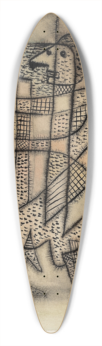 Paul Klee - Maske mit Sense 39.3 inch art pintail longboard deck