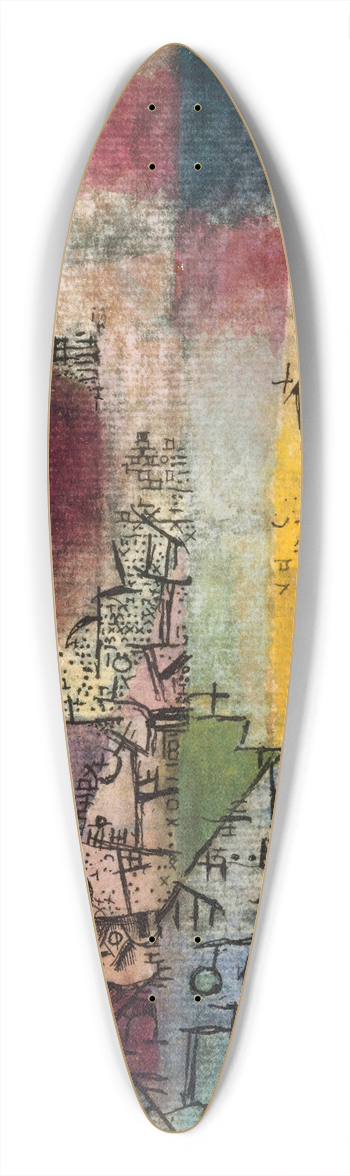 Paul Klee - Untitled 39.3 inch art pintail longboard deck