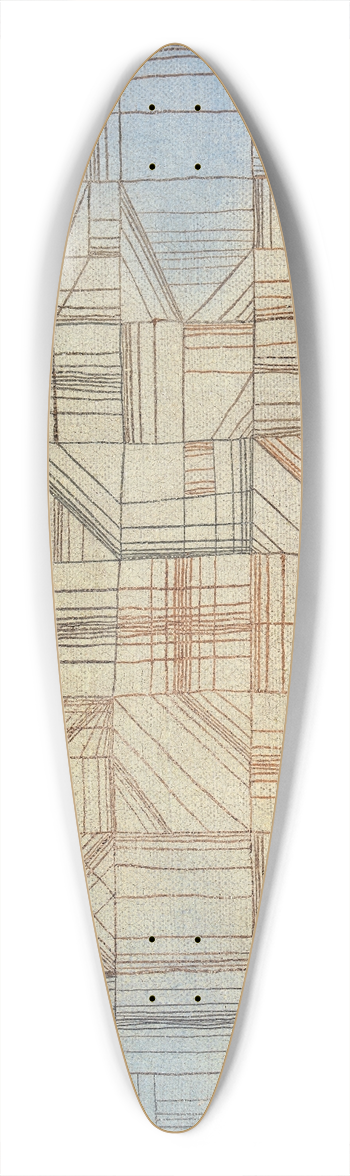 Paul Klee - Variations (Progressive Motif) 39.3 inch art pintail longboard deck