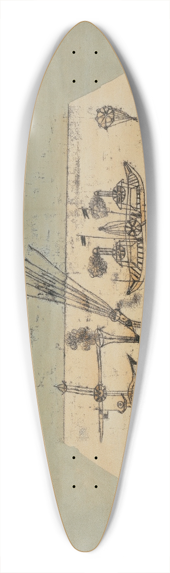 Paul Klee - Yellow Harbor 39.3 inch art pintail longboard deck