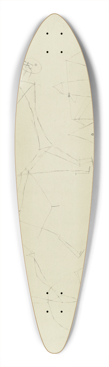 Paul Klee - Zwei Gruppen 39.3 inch art pintail longboard deck
