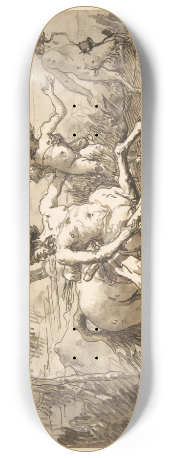 Giovanni Domenico Tiepolo - Centaur with a Club, and Two Satyrs 8.25 inch art skate deck