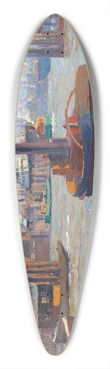 Paul Kutscha - Hamburger Hafen 39.3 inch art pintail longboard deck