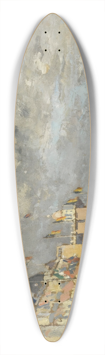 Paul Mathieu - La Plage Sainte-Adresse 39.3 inch art pintail longboard deck