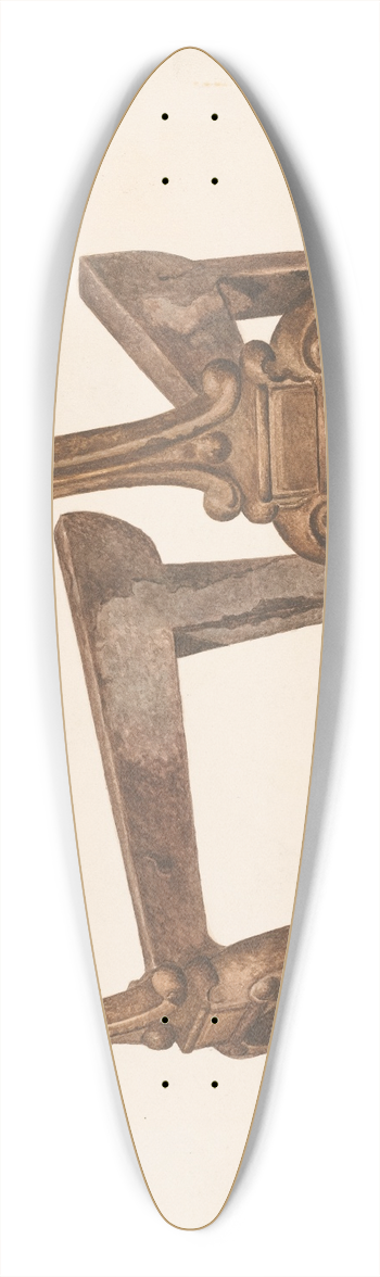 Paul Poffinbarger - Andiron or Fire Dog 39.3 inch art pintail longboard deck