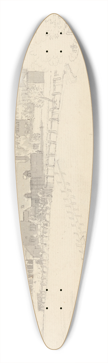 Paul Sandby - Nottingham Castle 39.3 inch art pintail longboard deck