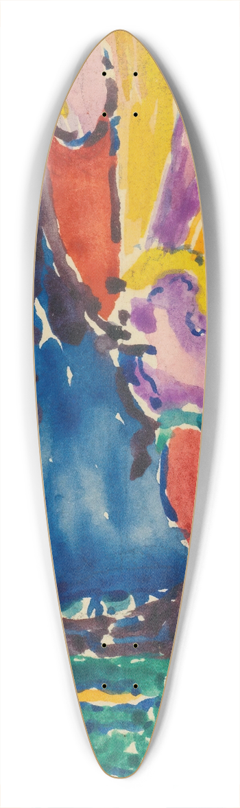 Paul Signac - Coucher De Soleil (Lventail) 39.3 inch art pintail longboard deck