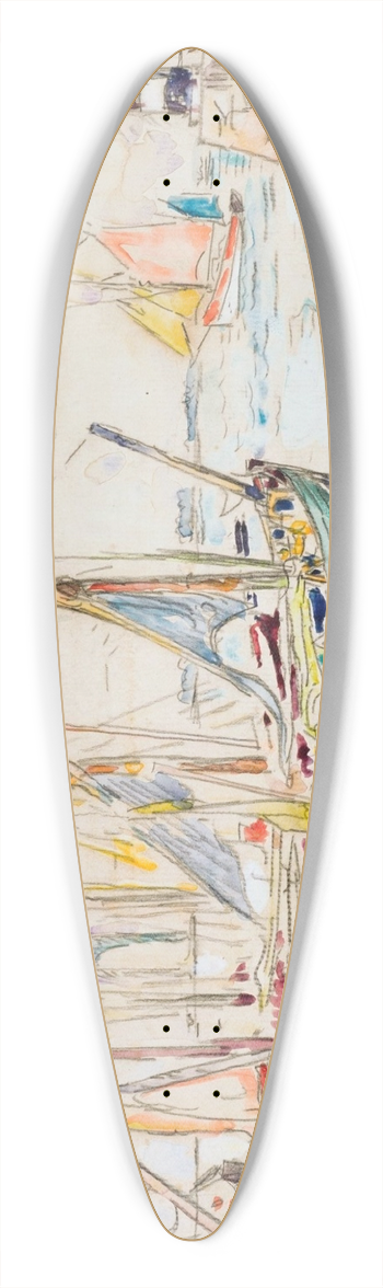 Paul Signac - Groix 39.3 inch art pintail longboard deck