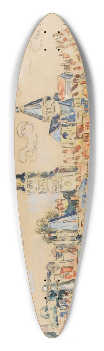 Paul Signac - La Charit Sur Loire 39.3 inch art pintail longboard deck