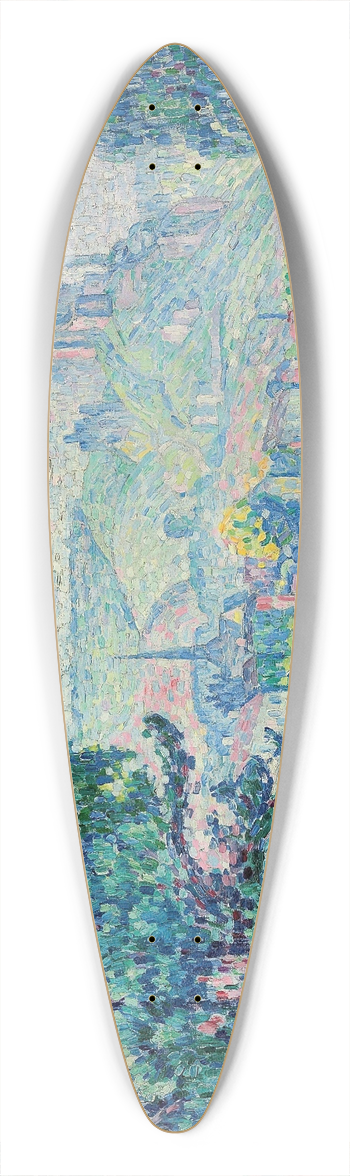 Paul Signac - Les Andelys. Matin. t 39.3 inch art pintail longboard deck