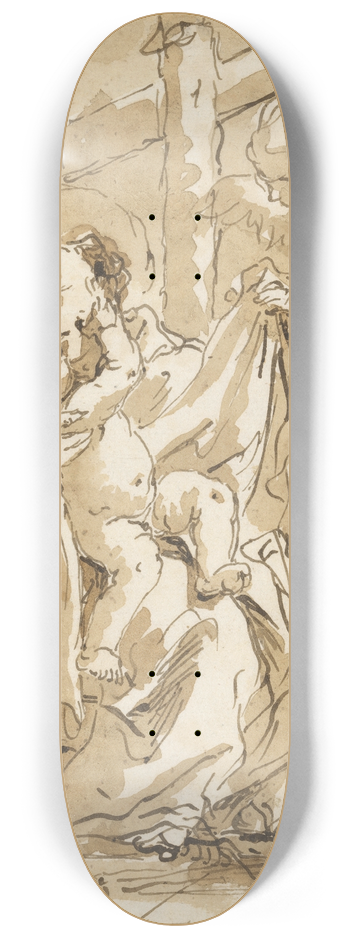 Giovanni Domenico Tiepolo - Saint Anthony of Padua with the Christ Child, in an Interior 8.25 inch art skate deck