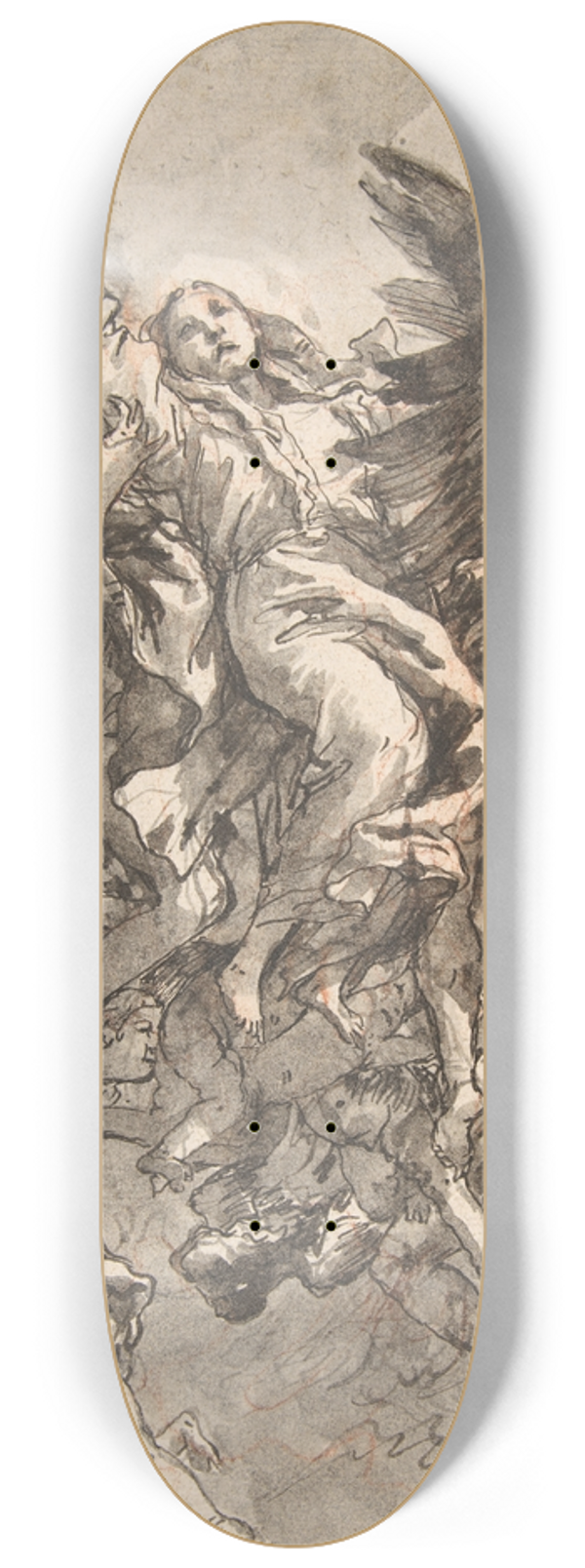 Giovanni Domenico Tiepolo - The Assumption of the Virgin 8.25 inch art skate deck