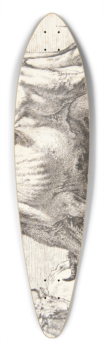 Paulus Potter - Grssende ko 39.3 inch art pintail longboard deck